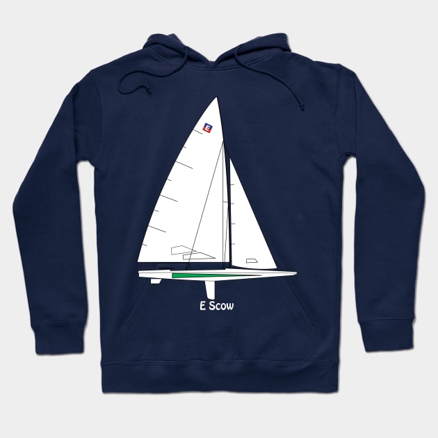 E Scow Sailboat Hoodie by CHBB